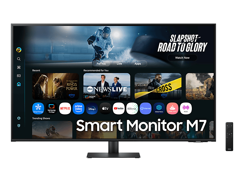 SAMSUNG S43FM700UU M70F 43 Zoll Smart Monitor, UHD 4K, 4 ms Reaktionszeit, 300 cd/m², 60 Hz, Schwarz