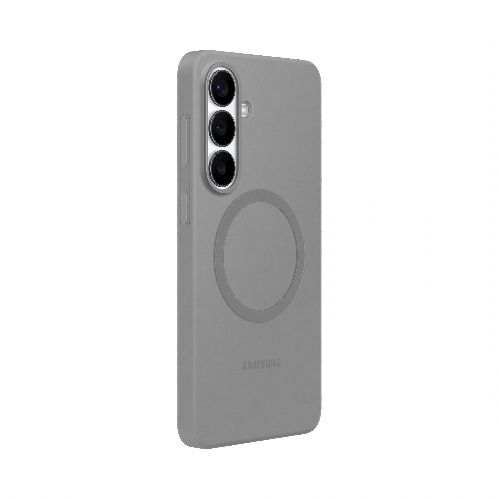 Graue Handyhülle mit Kameramodul und Samsung-Logo.
