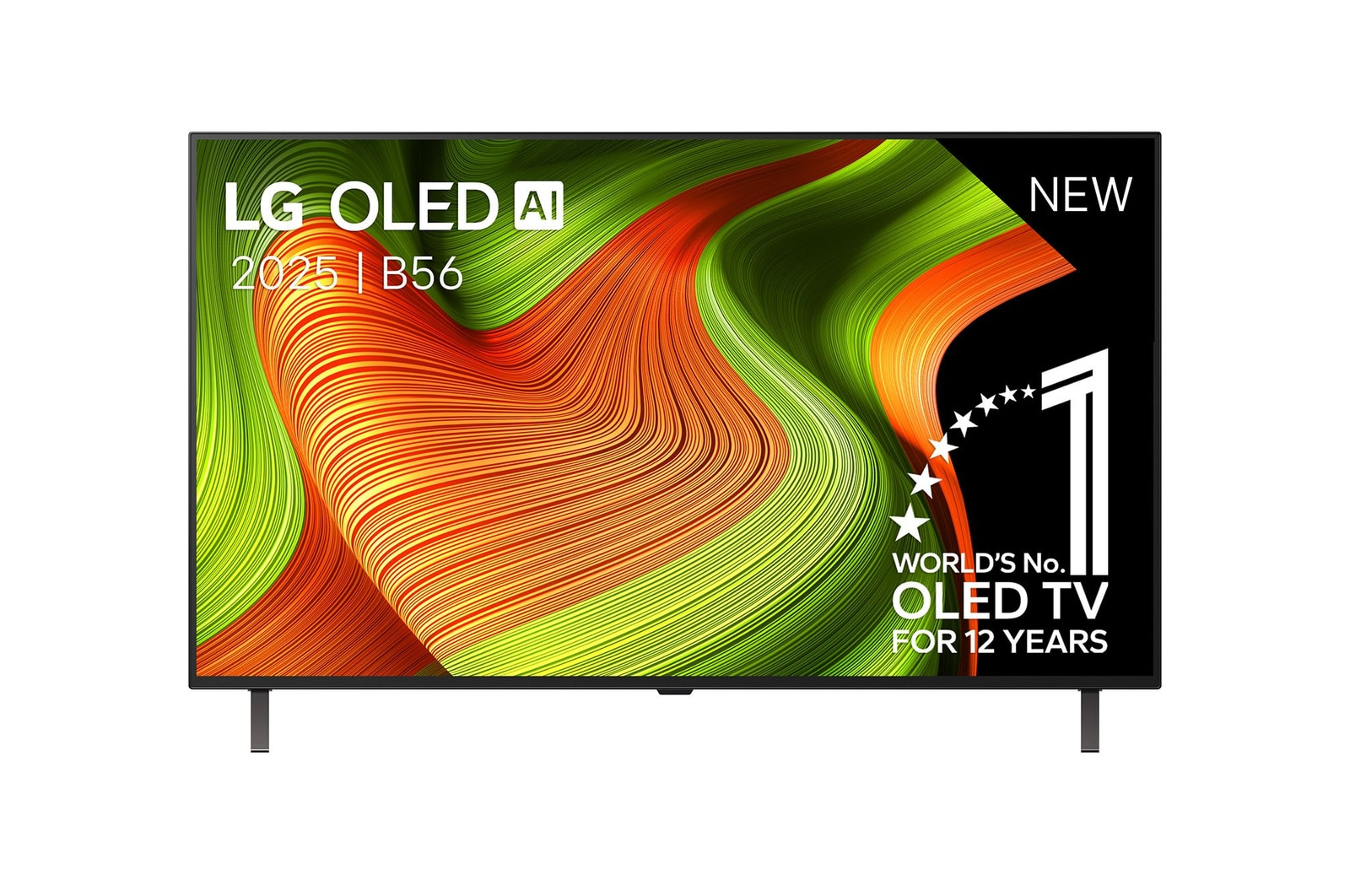 Telewizor LG OLED z falistym wzorem i logo "Numer 1 na świecie".