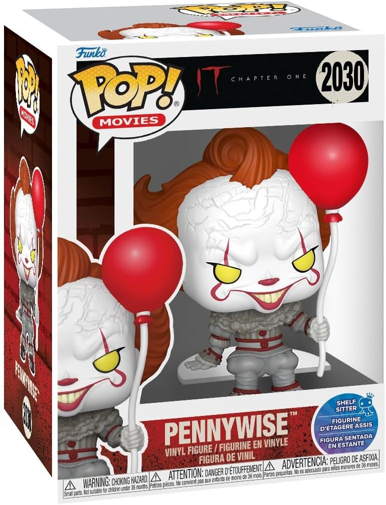 Figura Funko Pop! de Pennywise de IT con globos rojos. Número 2030.