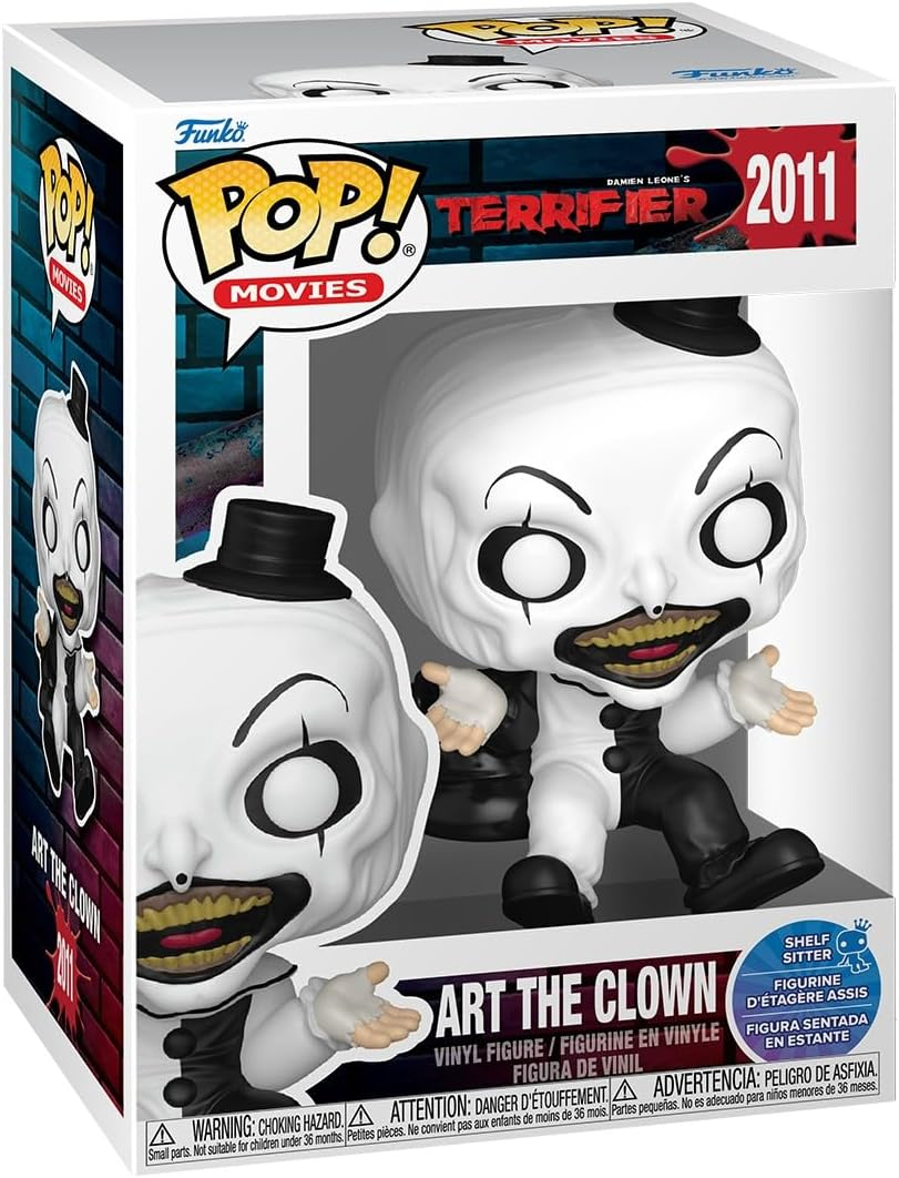 Figura de vinilo Funko Pop! de Art the Clown de Terrifier 2011, en caja.