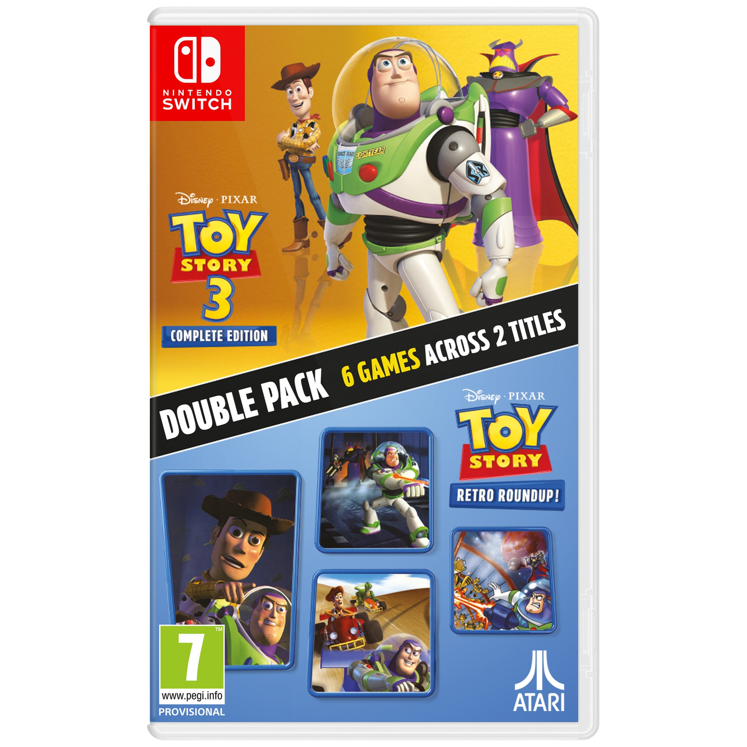Nintendo Switch Toy Story 3 Complete Edition dubbelpakket hoes met personages.