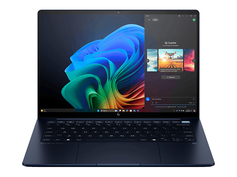 Portátil - HP EliteBook Ultra G1i Profesional Copilot+ PC, 14" 2.8K, Intel® Core™ 5 228 V 40 TOPS, 32GB RAM, 512GB SSD, Windows 11 Pro