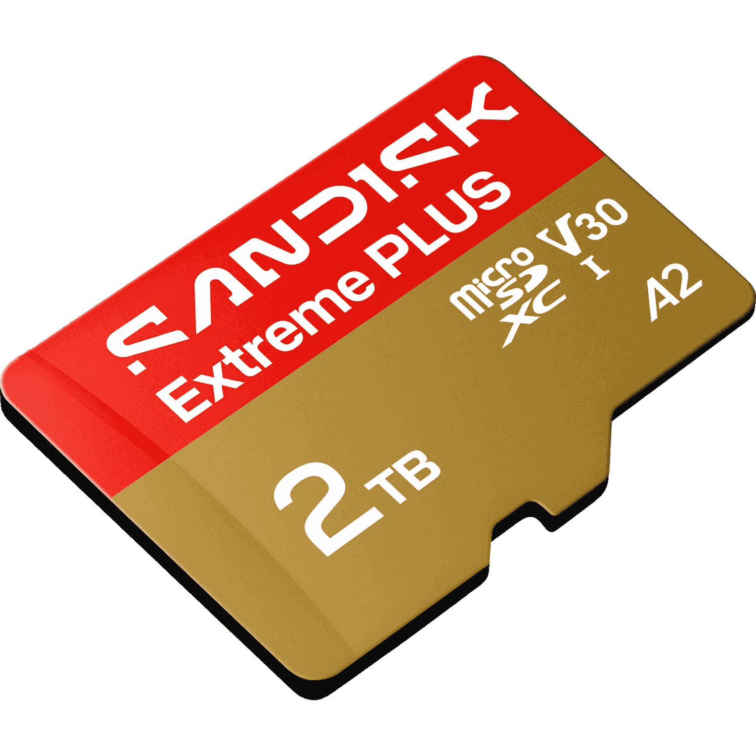 Tarjeta SanDisk Extreme Plus 2TB MicroSDXC con calificación V30 y A2.