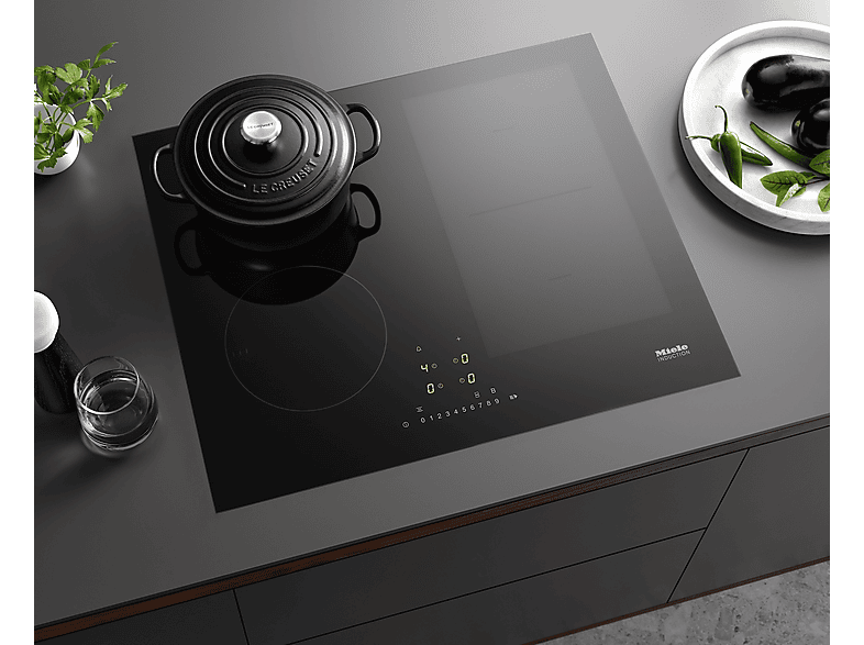 Miele KM 7466 FL, 125 Edition Induktion (620 mm breit, 4-Zonen, Glaskeramik, Autarkes Kochfeld); Kochfeld mit PowerFlex — Foto 5 von 5