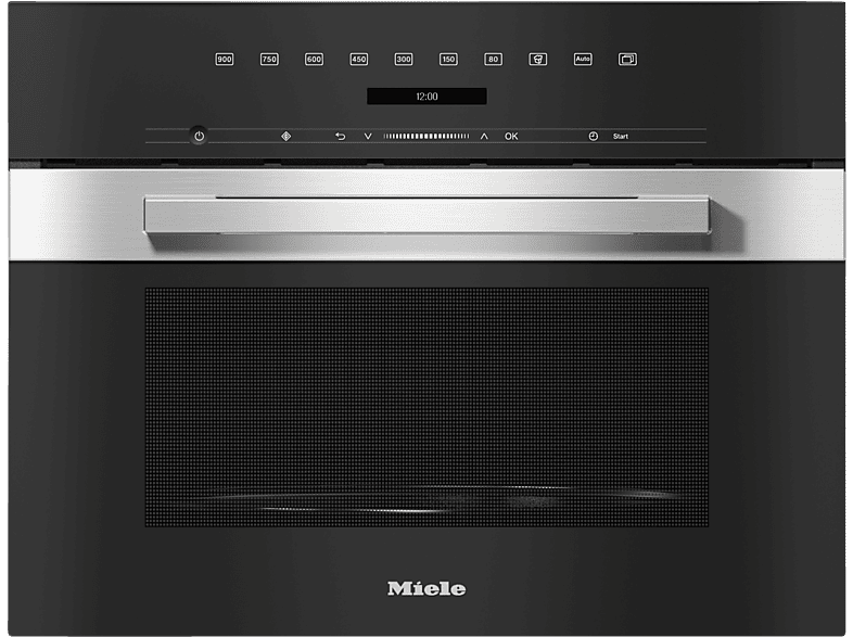 Miele M 7240 TC EDST/CLST Mikrowelle (900 Watt, Einbaugerät, 46 l, Edelstahl/CleanSteel)