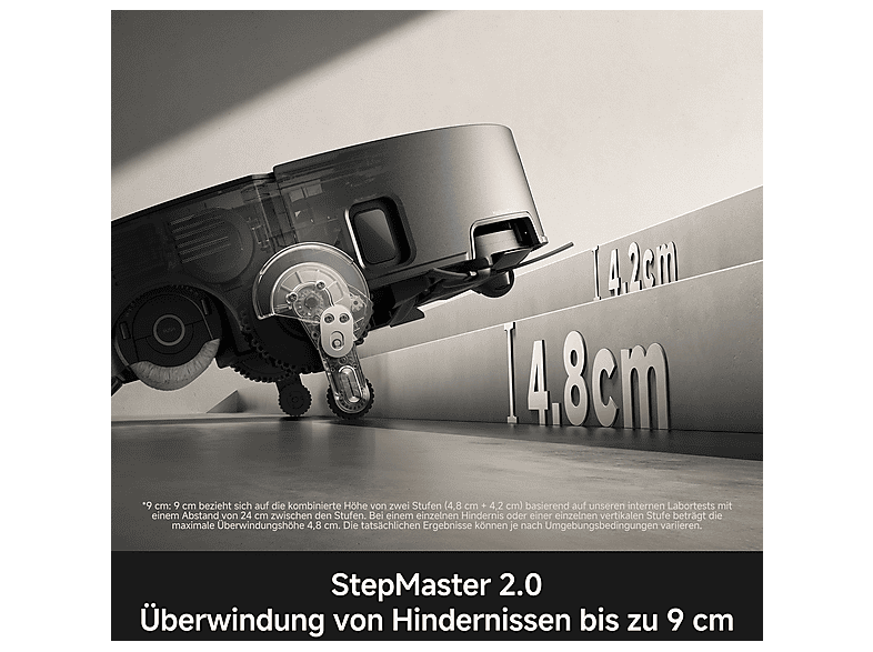 movA Z70 Ultra Roller Complete Saug- und Wischroboter (Schwarz, Laufzeit: Saugmodus: bis zu 220 Minuten, mit Absaugstation, HydroForce™ Mopping 2.0, StepMaster™ 2.0 Überwindung von Hindernissen bis zu 9 cm) — Foto 5 von 5
