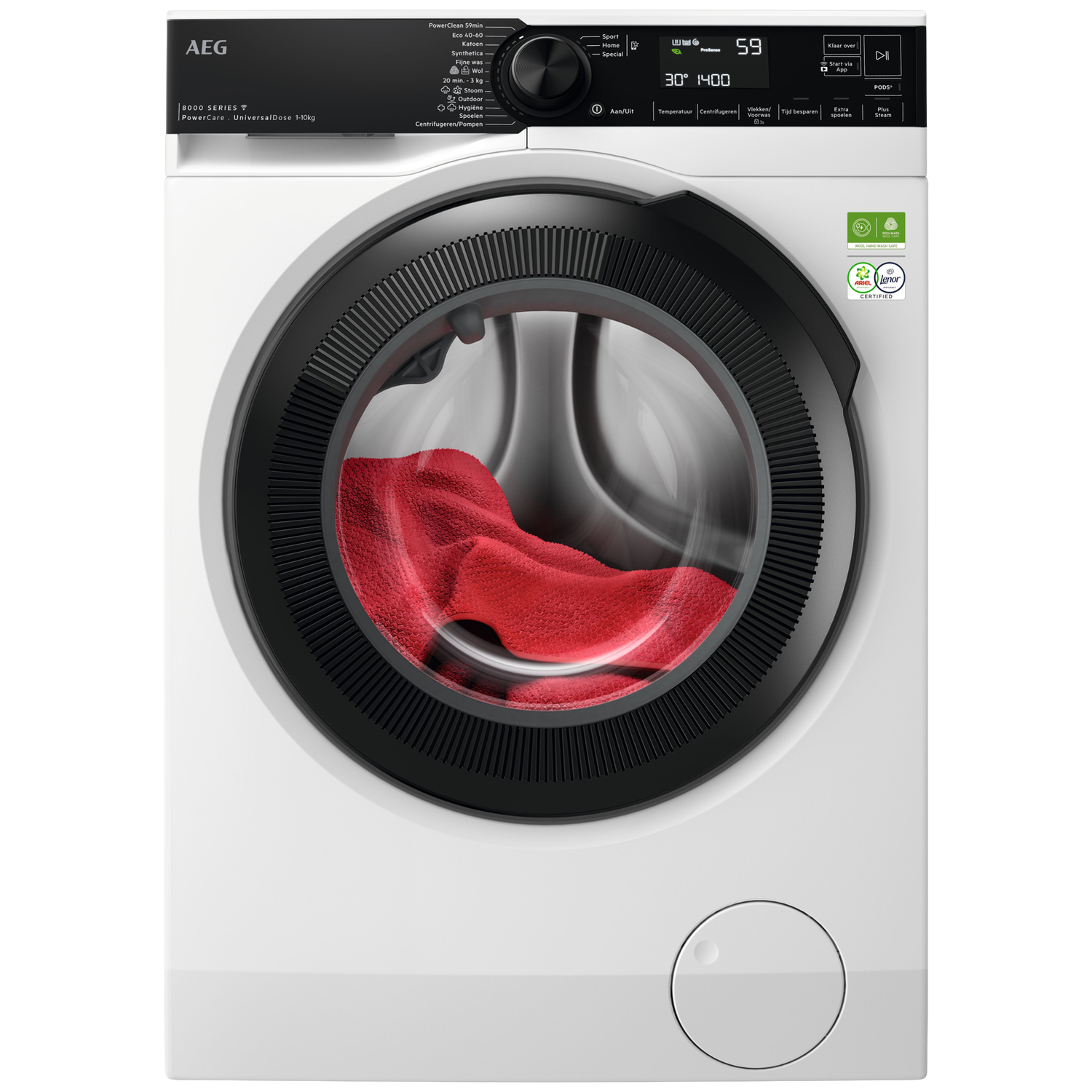 AEG LR86XDOSE - 10 kg - 1400 rpm - 72 dB Wasmachine (10 kg, 1400 rpm, A)