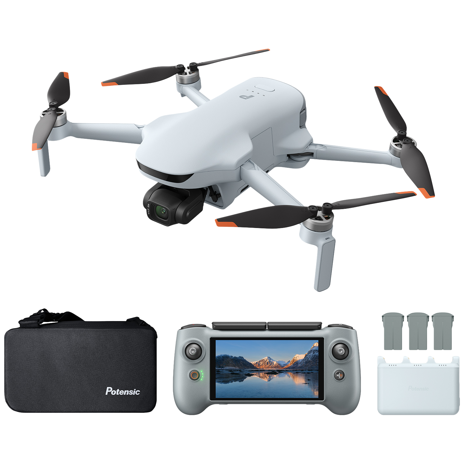 Potensic Atom 3 Fly More Combo With Ptd 2 Drone Grijs