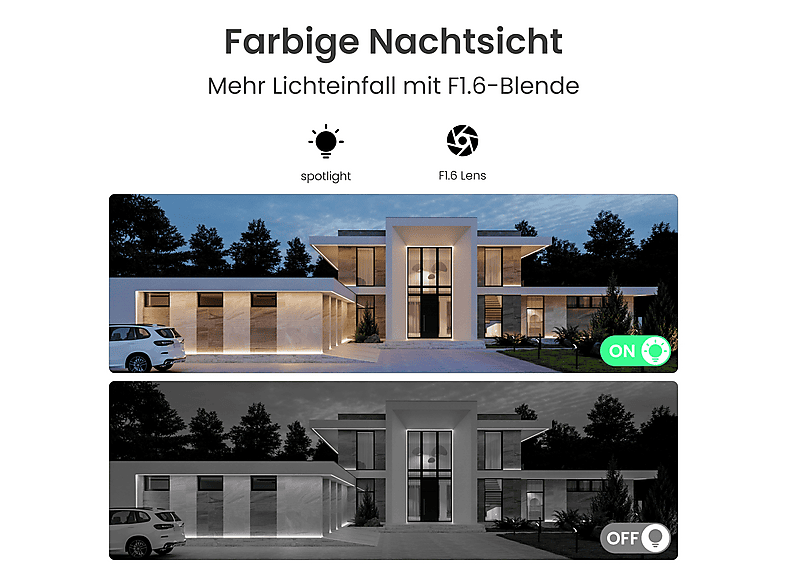 Reolink 4K 8MP UHD Wi-Fi, Überwchungskamera (für Innen + Außen, Nachtsichtfunktion, Netzbetrieb, UHD 4K, weiß) — Foto 5 von 5