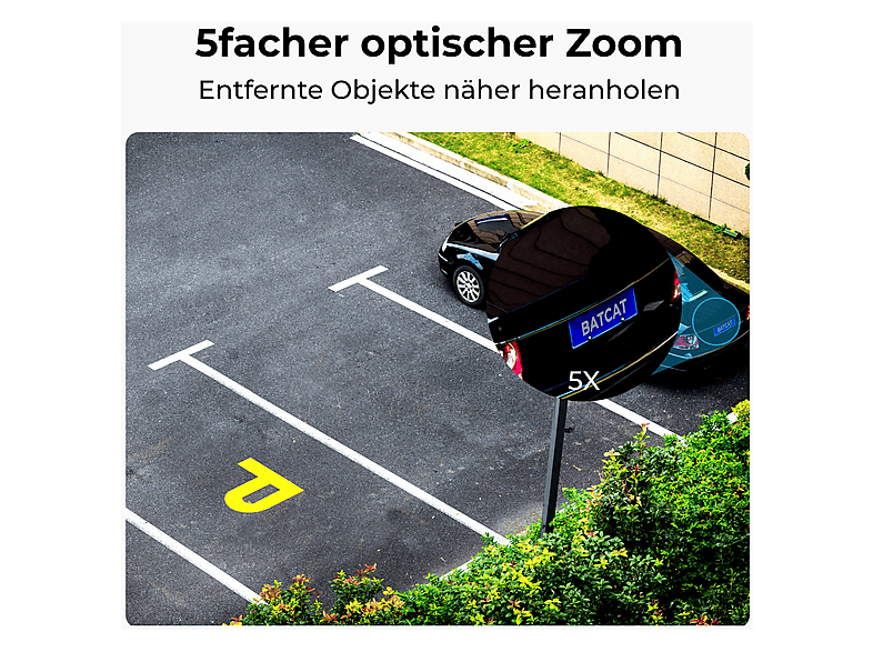 Reolink 4K 360°, Auto-Tracking PoE-Kamera mit 5x optischem Zoom (für Innen + Außen, Nachtsichtfunktion, Netzbetrieb, UHD 4K, weiß) — Foto 3 von 5