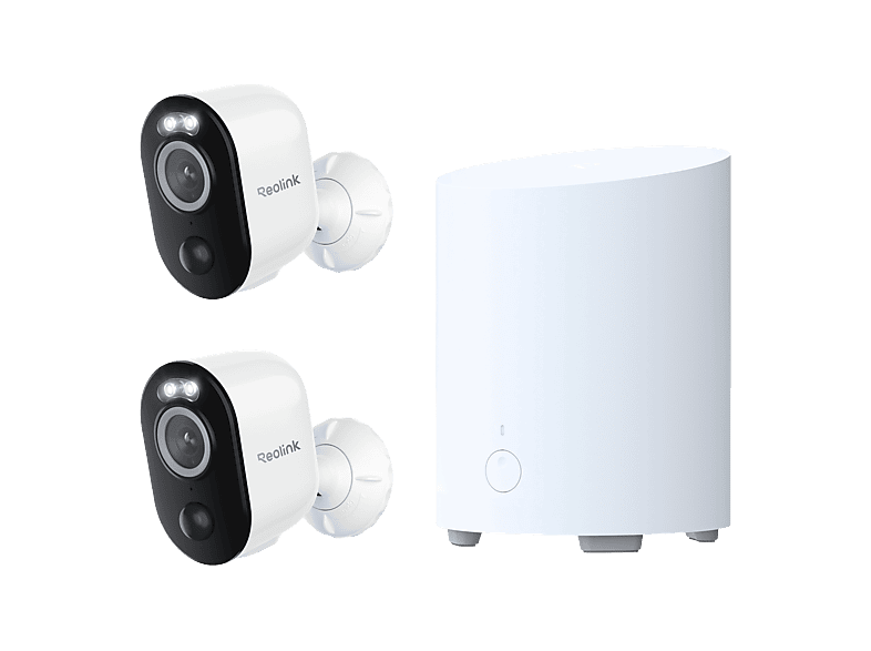 Reolink Hub1 Lite + 2x Argus Series B330; Überwachungskamera-Set