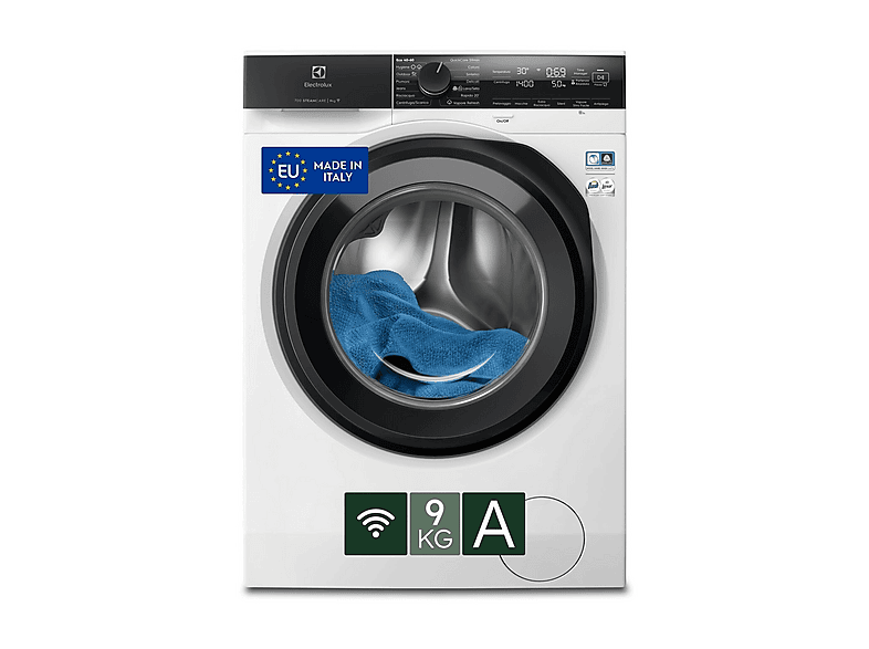 ELECTROLUX EW7F49GY LAVATRICE, Caricamento frontale, 9 kg, 14 programmi, Profondità 63,6 cm, Giri 1351 rpm, Bianco, livello rumorosità centrifuga 75 dB(A), Classe A