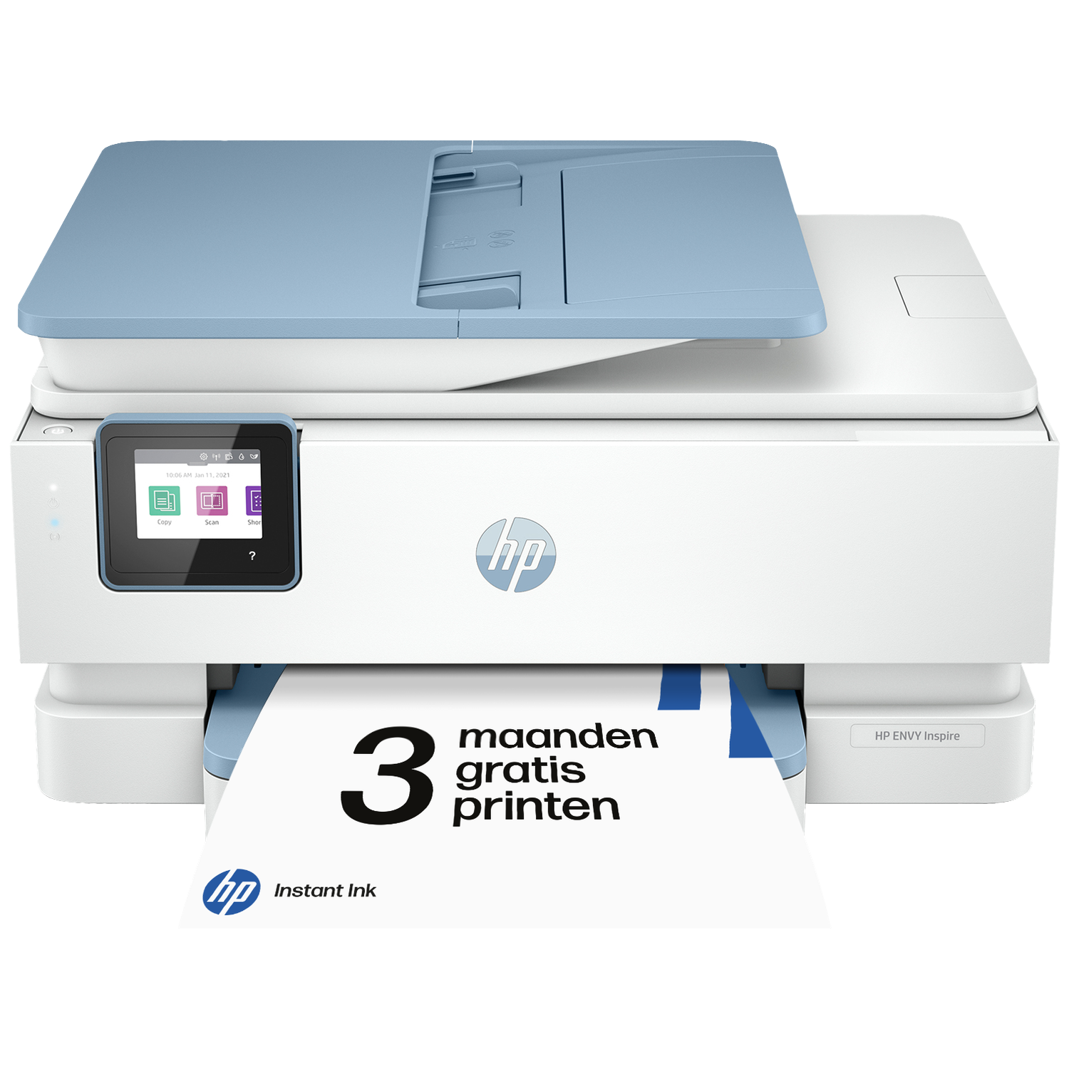 MediaMarkt HP Envy Inspire 7921e - Instant Ink Printen Kopiëren En Scannen Inkt All-in-one-printer Blauw HP+ Geschikt aanbieding