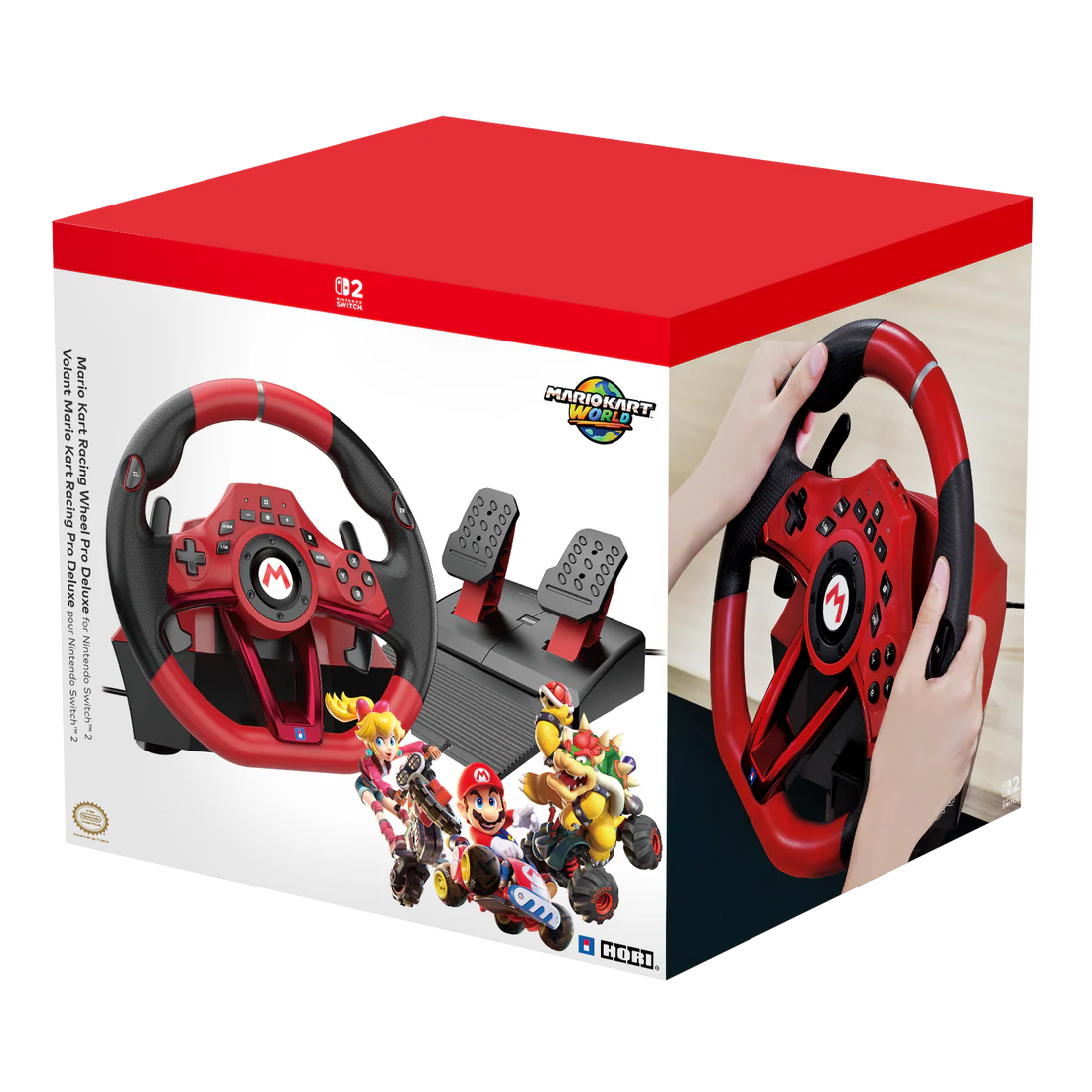 Mario Kart Racing Wheel Pro Deluxe para Nintendo Switch con Mario, Luigi, Peach, Bowser.