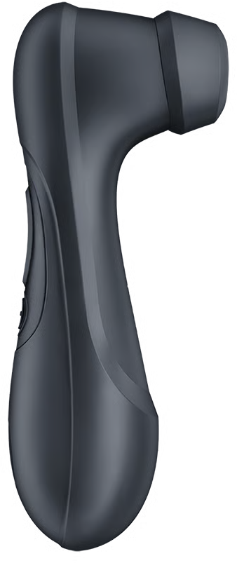 Brosse nettoyante pour le visage gris foncé avec manche ergonomique.