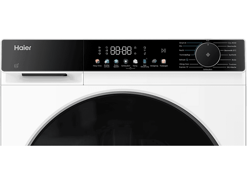 Haier HWD100-BP14657U1 G5 Waschtrockner (10 kg / 6 kg, 1330 U/Min., freistehend, Weiß) — Foto 2 von 3