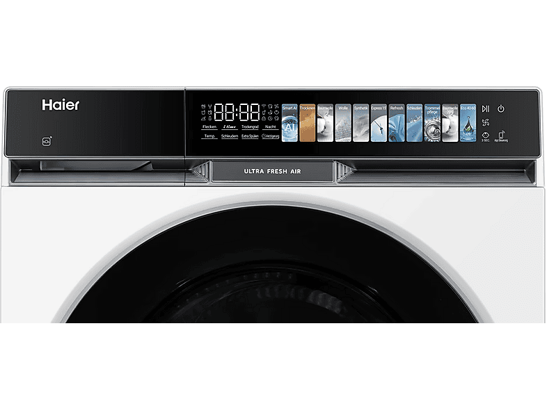 Haier HWD80-BP14687TU1 G9 Waschtrockner (8 kg / 5 kg, 1330 U/Min., freistehend, Weiß) — Foto 3 von 4