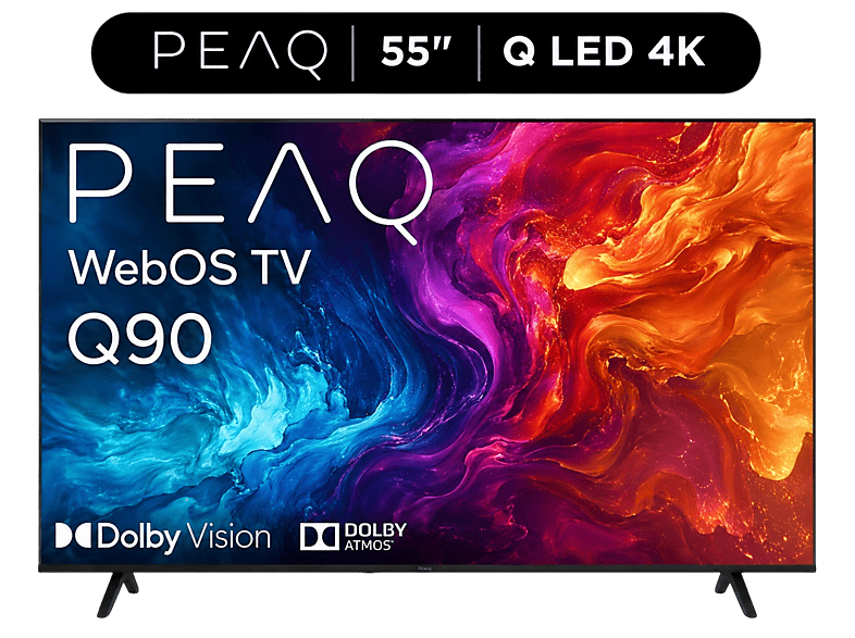 PEAQ 55Q90 55'' QLED Smart TV – WebOS İşletim Sistemli, Dahili Uydu Alıcılı 4K UHD TV