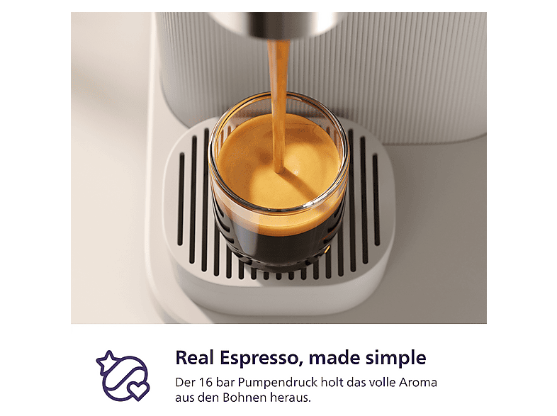 Philips bar 305/00 Baristina Espressomaschine (Weiß, 1550 Watt, 16 bar) — Foto 5 von 5