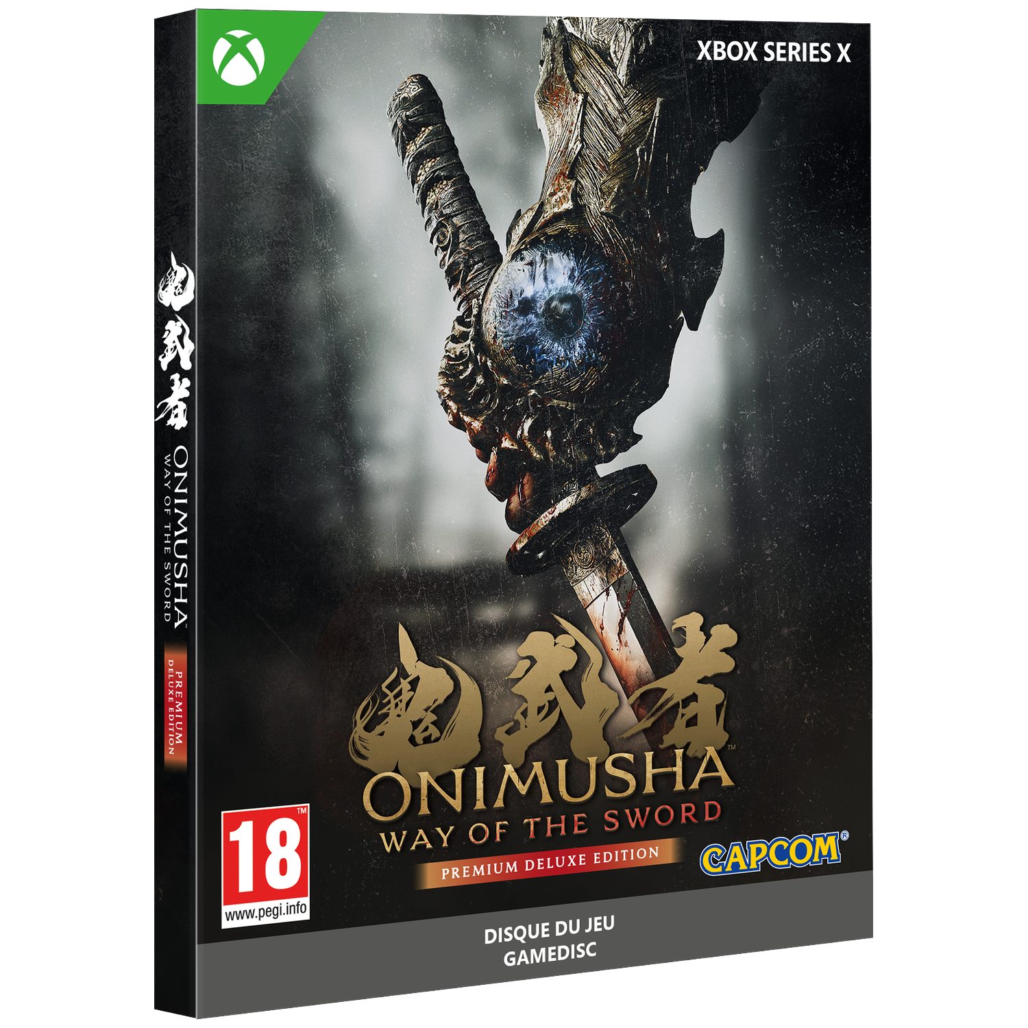 Boîtier Xbox Series X pour Onimusha: Way of the Sword, édition Premium Deluxe.