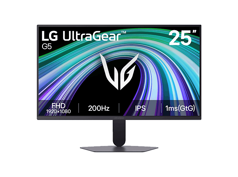 Monitor gaming - LG UltraGear™ G5 25G523B-B, 24.4" Full-HD, 200 Hz, 1 ms, IPS, Negro