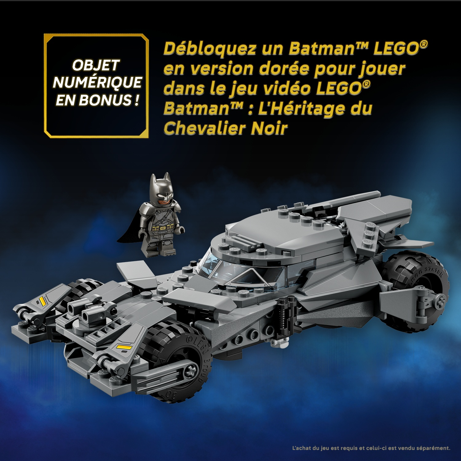 LEGO Batman et son véhicule. Bonus numérique.