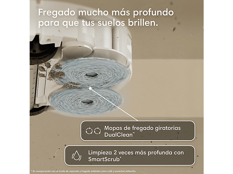Robot friegasuelos - IRobot Roomba® 415 Combo, 20 000 Pa, Autonomía de 90 días, Antienredos, Blanco – imagen 2
