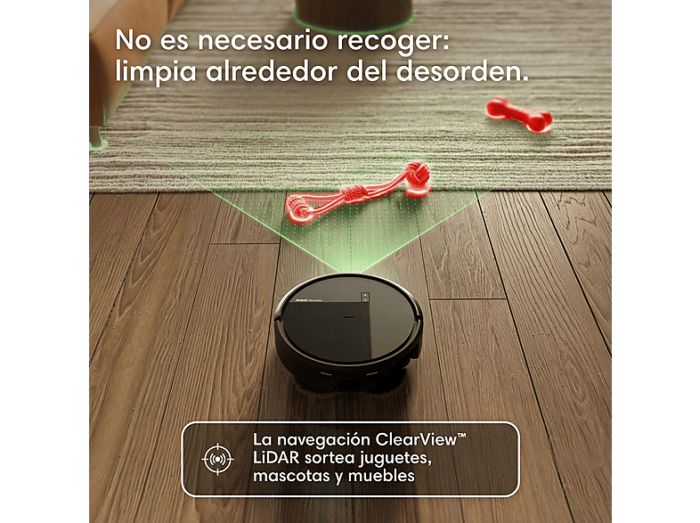 Robot friegasuelos - IRobot Roomba® 515 Combo, Autonomía de 90 días, 22000 Pa, Tecnología Antienredos, Negro
