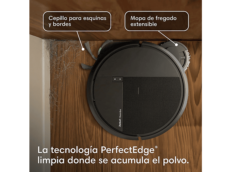 Robot friegasuelos - IRobot Roomba® 515 Combo, Autonomía de 90 días, 22000 Pa, Tecnología Antienredos, Negro – imagen 2