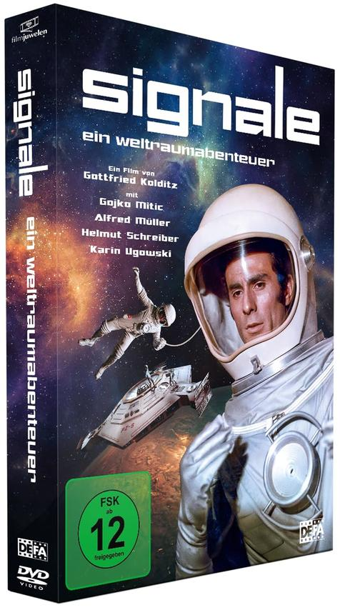 DVD-Cover mit Astronaut im Weltraum, Raumschiff und Titel "Signale".
