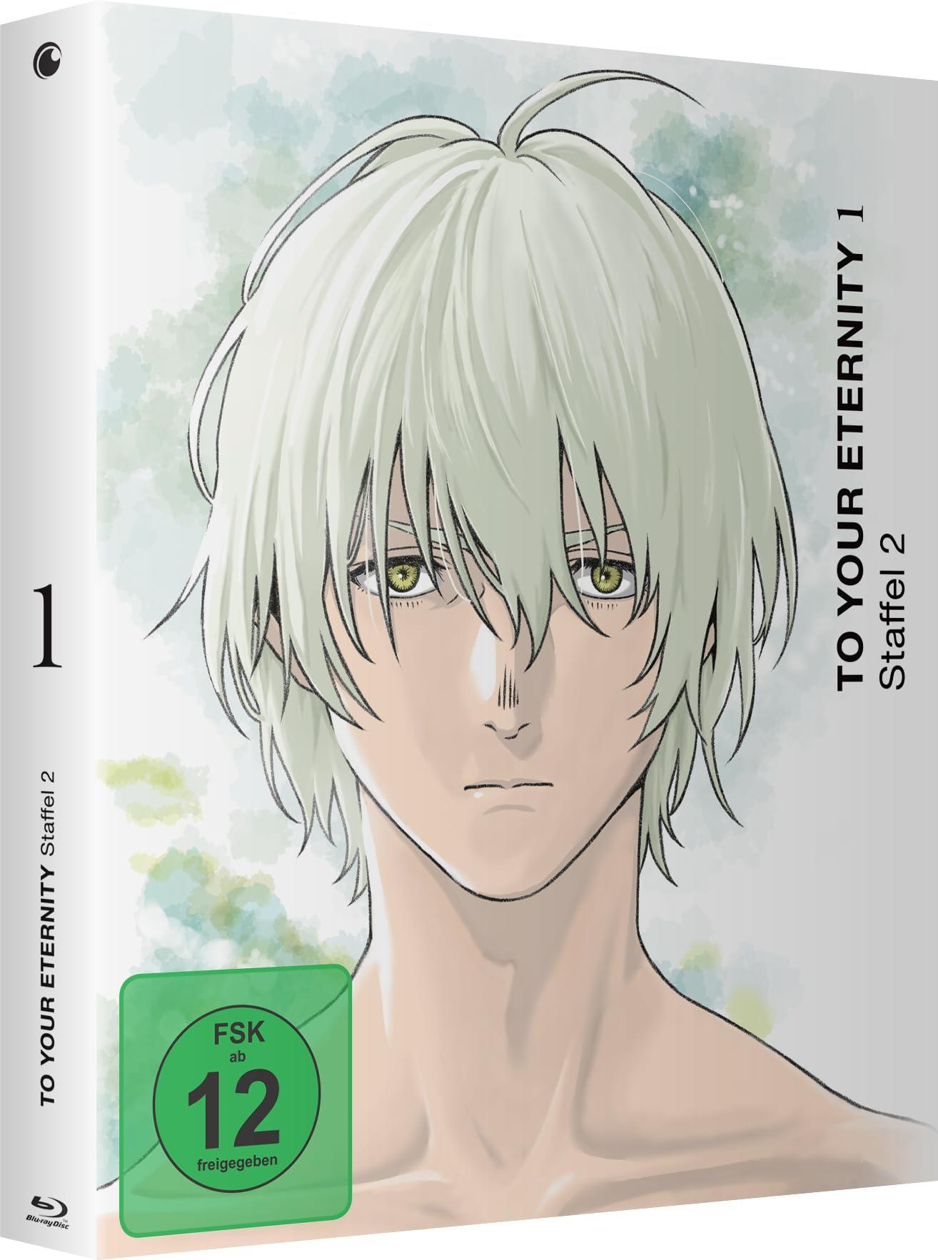Anime-Cover: Nahaufnahme eines jungen Mannes mit hellblonden Haaren und gelben Augen.
