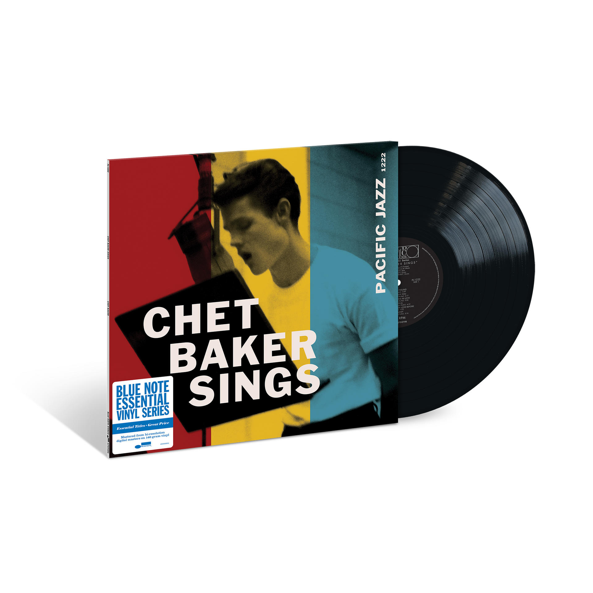 Das Albumcover zeigt Chet Baker mit einem Schallplatten-Cover und einer schwarzen Schallplatte.