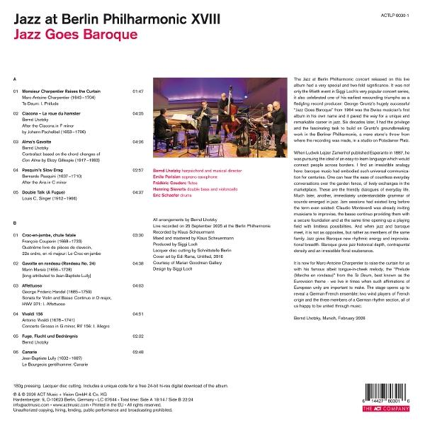 Das Albumcover zeigt den Titel 'Jazz at Berlin Philharmonic XVIII' und ein Bild einer Jazzband.