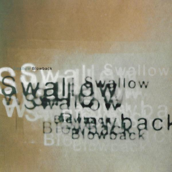 Schriftzug 'Swallow Blowback' in verschiedenen Schriften und Größen.