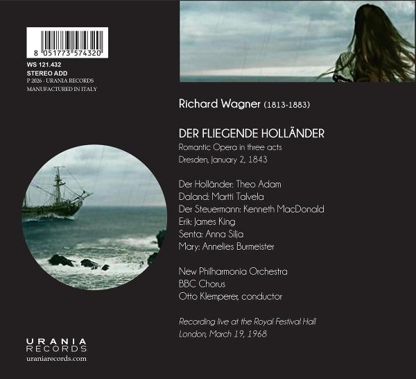CD-Cover: Ein Schiff auf dem Meer, eine Frau mit langen Haaren, Text über Richard Wagner.