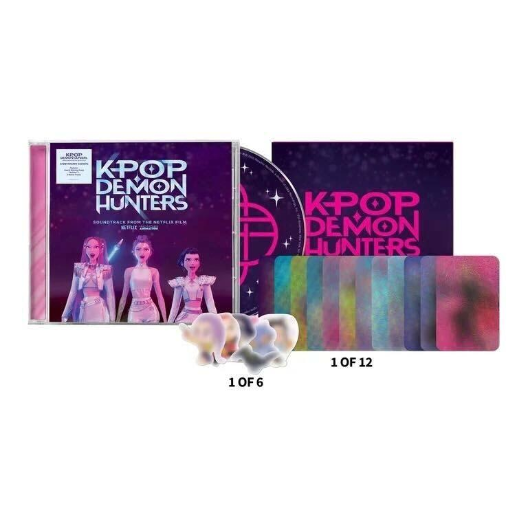 K-Pop Demon Hunters Soundtrack CD, Fotobuch und Fotokarten.