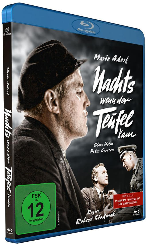 Blu-ray-Hülle für den Film 'Nachts, wenn der Teufel kam' mit Mario Adorf.