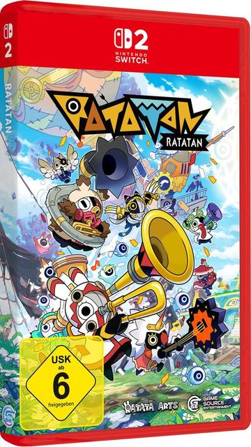 Nintendo Switch Spielcover mit bunten Charakteren und Schriftzug 'Ratatan'.