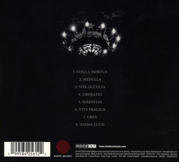 Rückseite eines Albumcovers mit Songliste und Barcode.