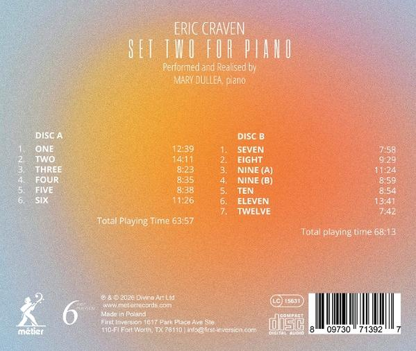 CD-Rückseite mit Titel, Tracklisten für Disc A/B, Spielzeiten und Firmenlogos.