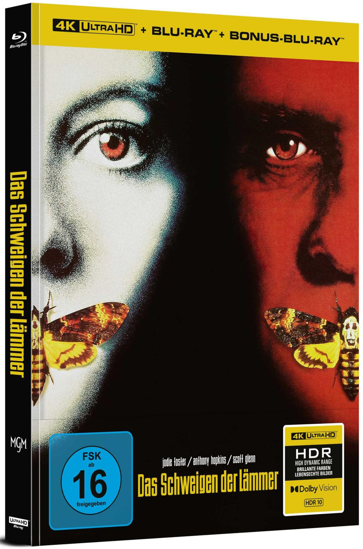 Cover von 'Das Schweigen der Lämmer' mit Augen und Motten.