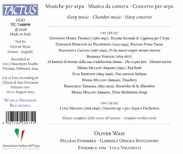 CD-Hülle mit Trackliste, Komponistennamen und Aufnahmedetails.