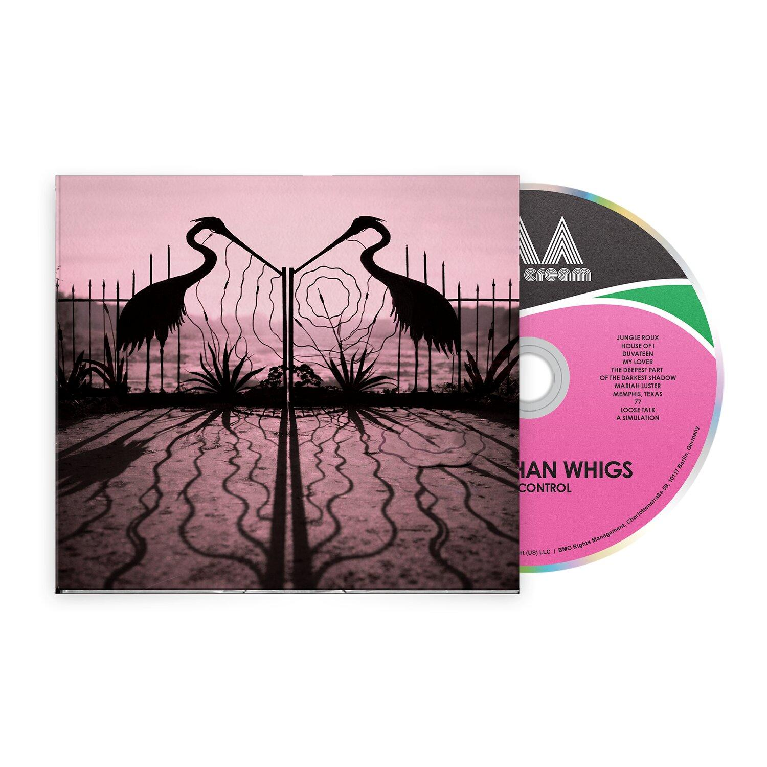 CD-Cover mit zwei Kranichen vor einem Tor und einer CD daneben.
