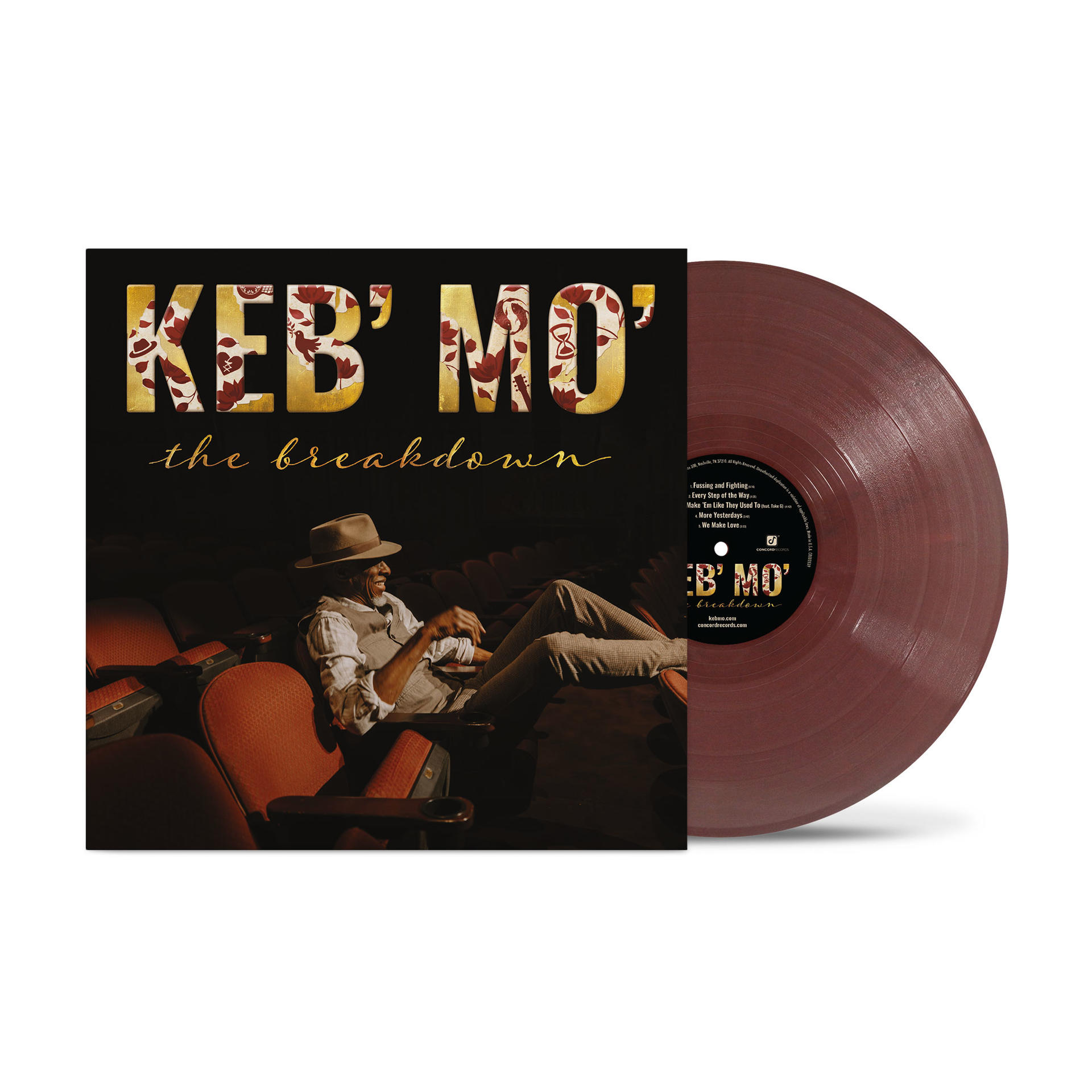 Keb' Mo' Albumcover: Mann in Theatersitzen, mit Schallplatte.