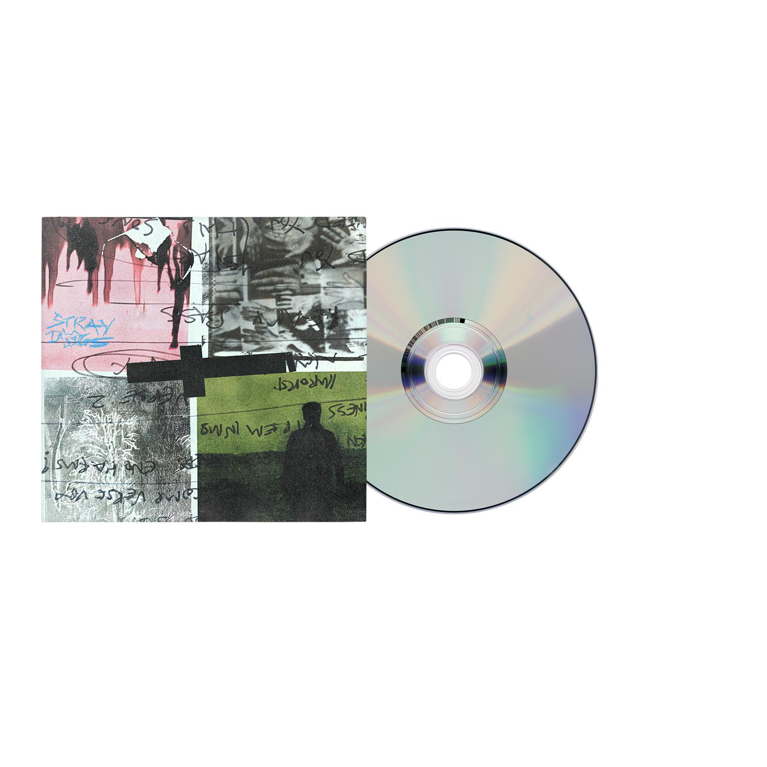 Eine CD und ihr Cover sind abgebildet. Das Cover ist eine Collage mit Text und Bildern.