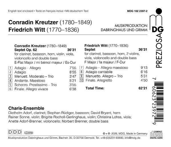 CD-Cover mit Komponistennamen, Werktiteln und Besetzung.