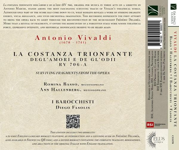 Cover einer CD mit Antonio Vivaldis Oper "La Costanza Trionfante".