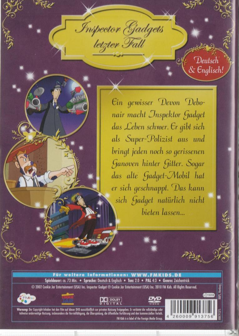 DVD-Cover mit Inspector Gadget, Text auf Deutsch und Englisch.