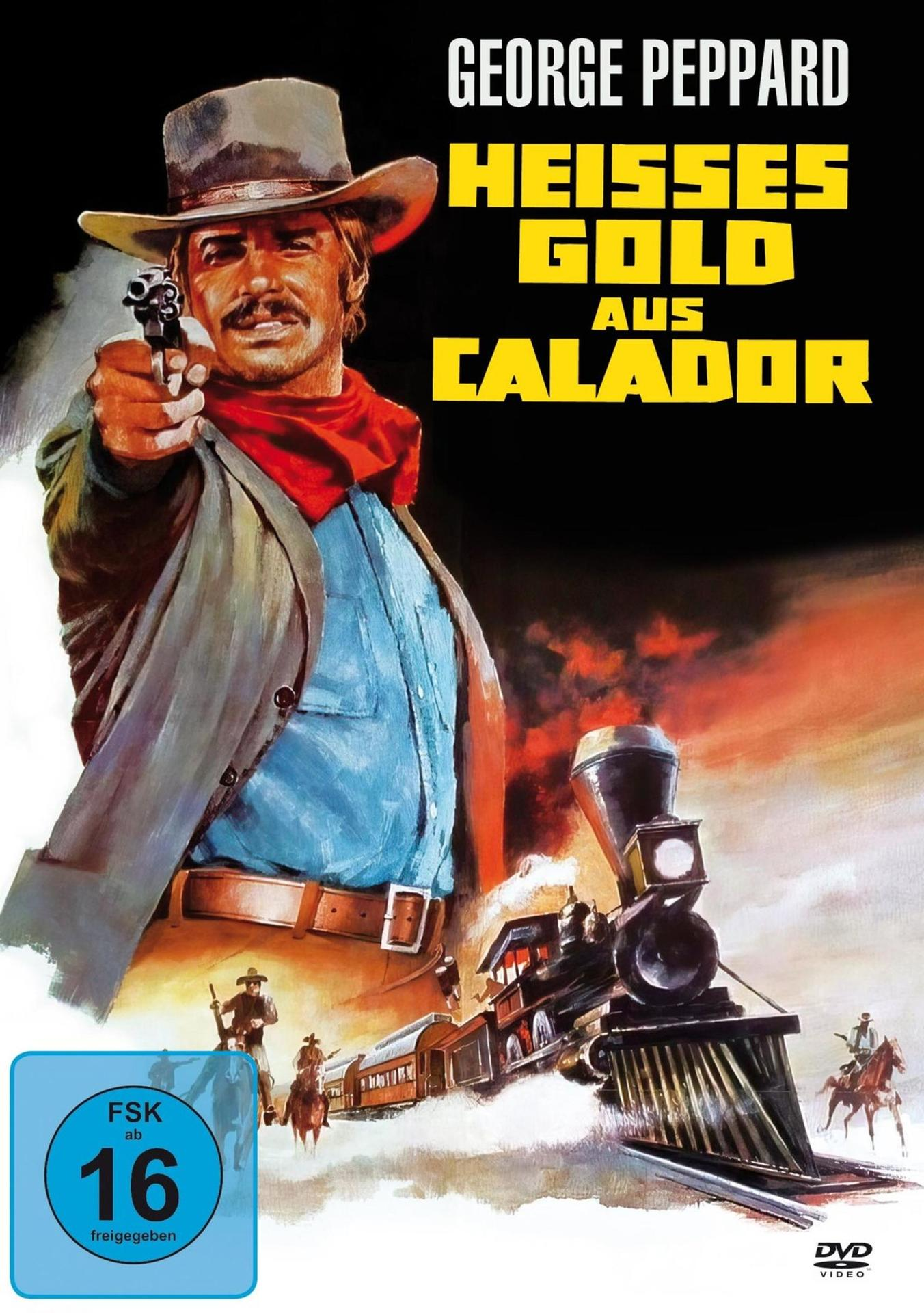 Ein Mann im Western-Look zielt mit einer Pistole auf den Betrachter.